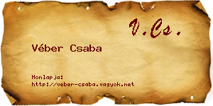 Véber Csaba névjegykártya
