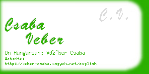 csaba veber business card